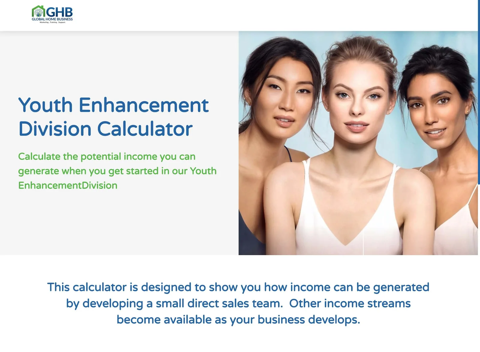 GHB Income Calculator — original project presentation
