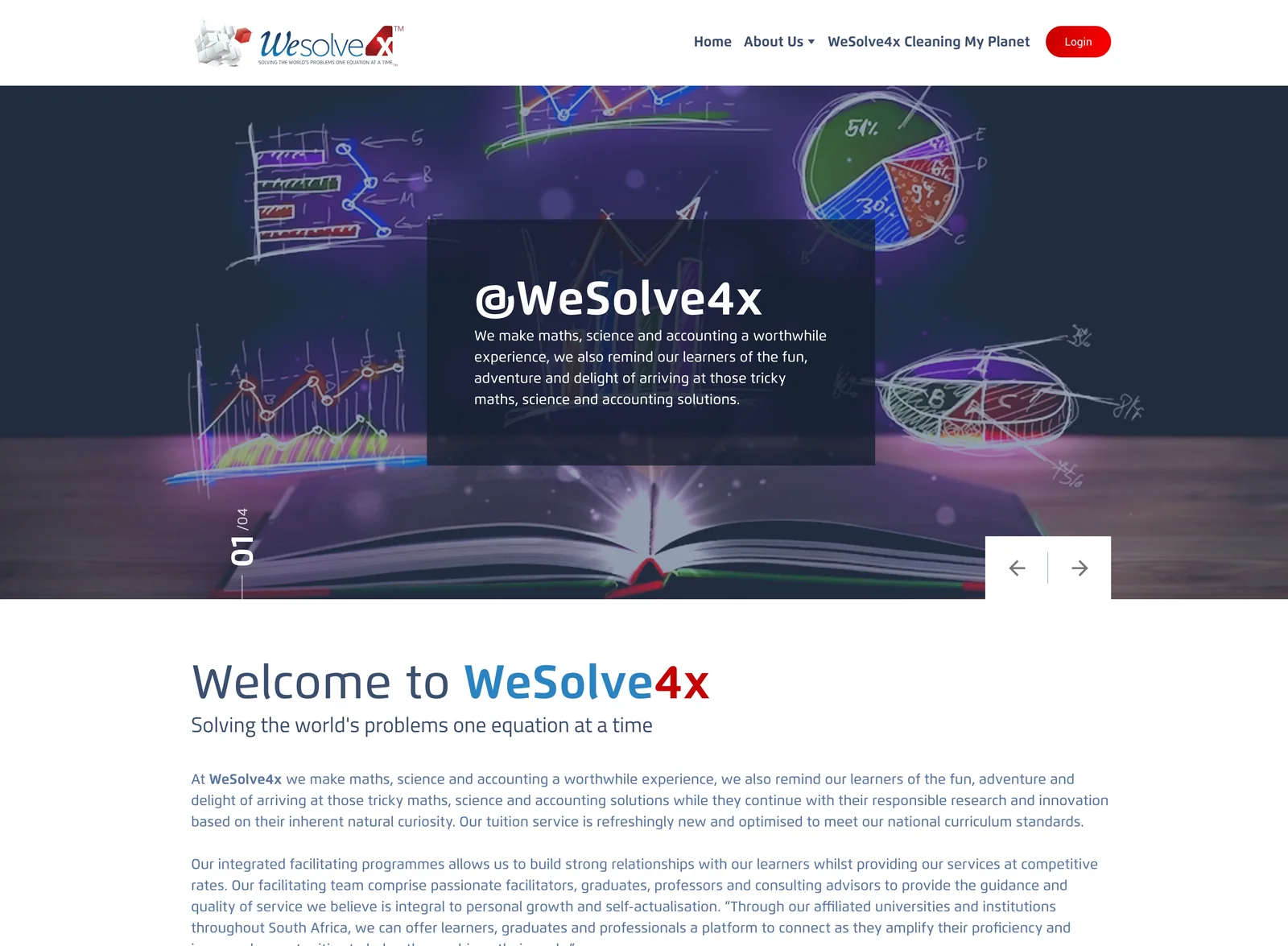 WeSolve4x Website Screenshot