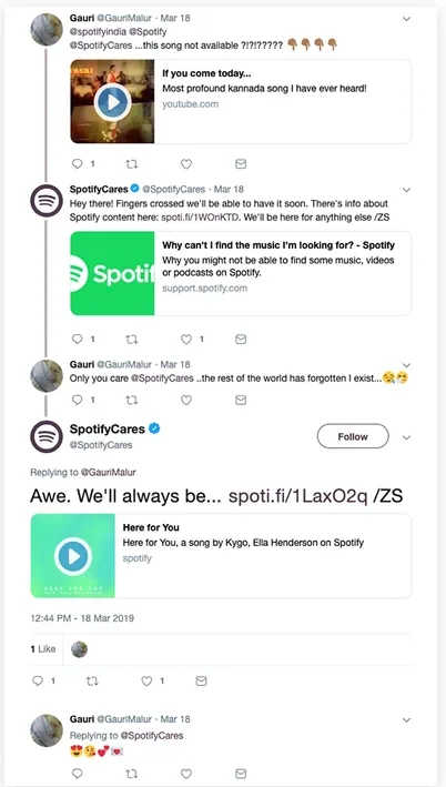 Starbucks personalized reply