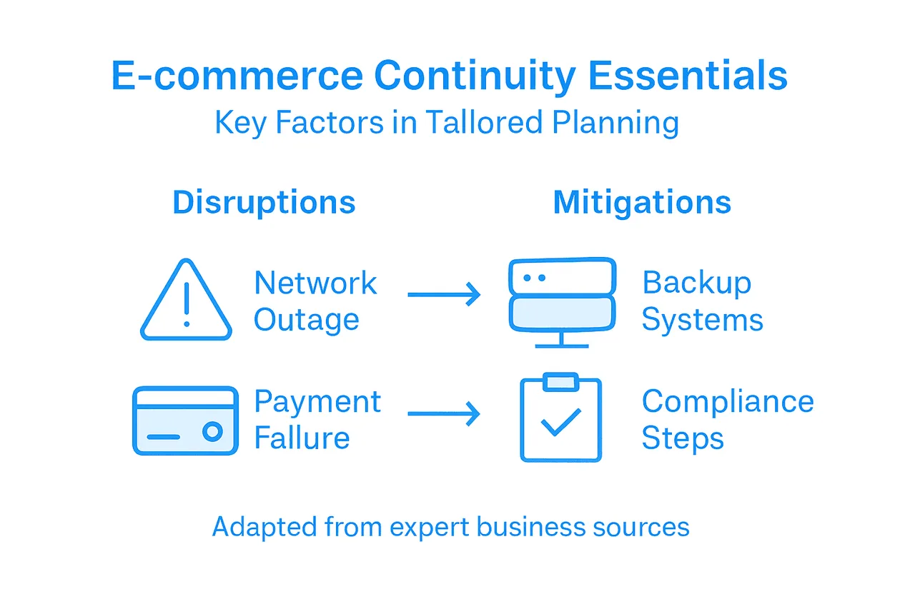 Infographic of e-commerce continuity plan essentials