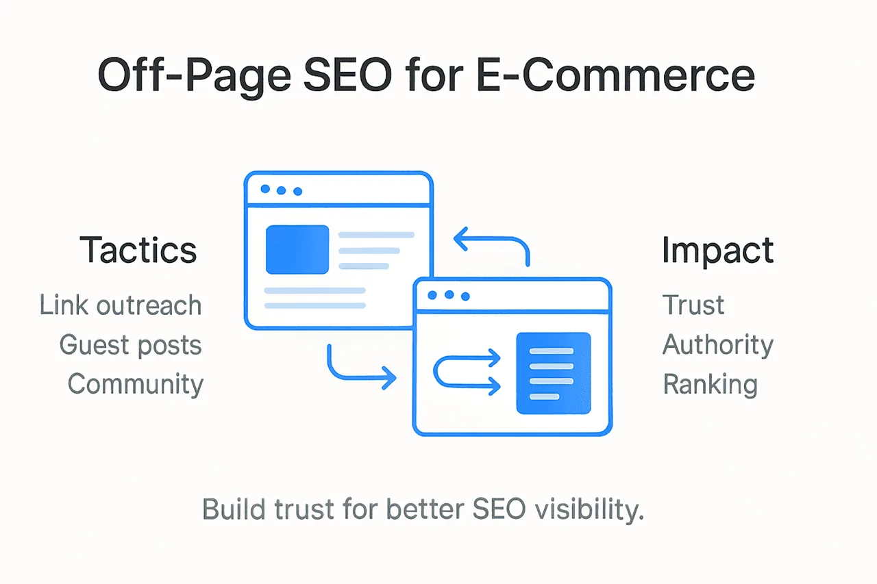Infographic on off-page SEO strategies for e-commerce