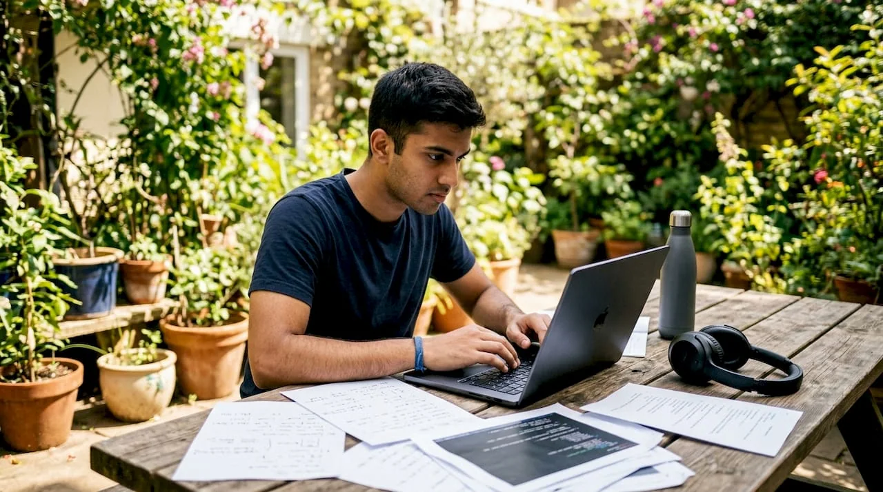 Developer working on digital ecosystem software