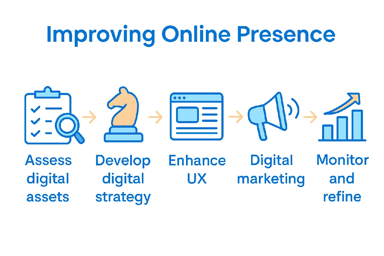 Five-step process to business online growth