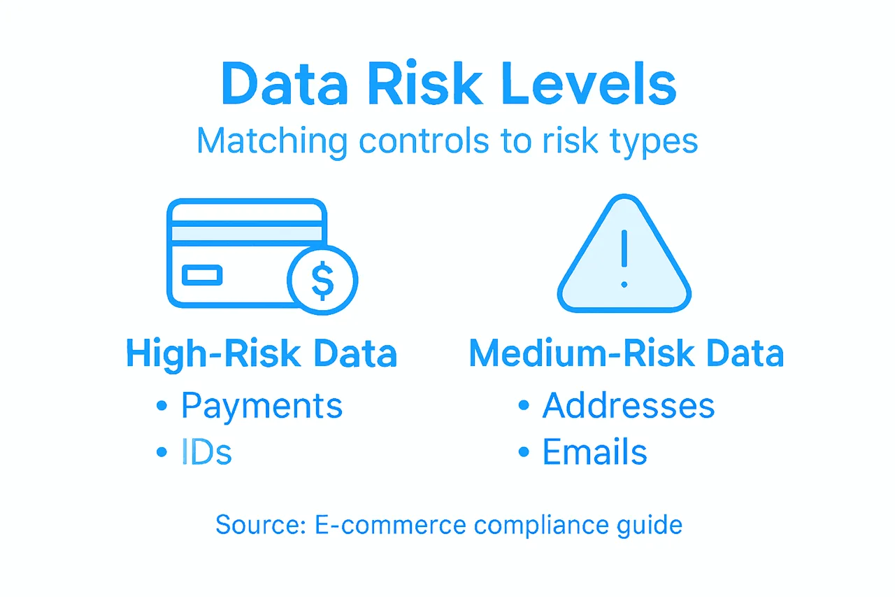 Infographic mapping risk levels to data controls