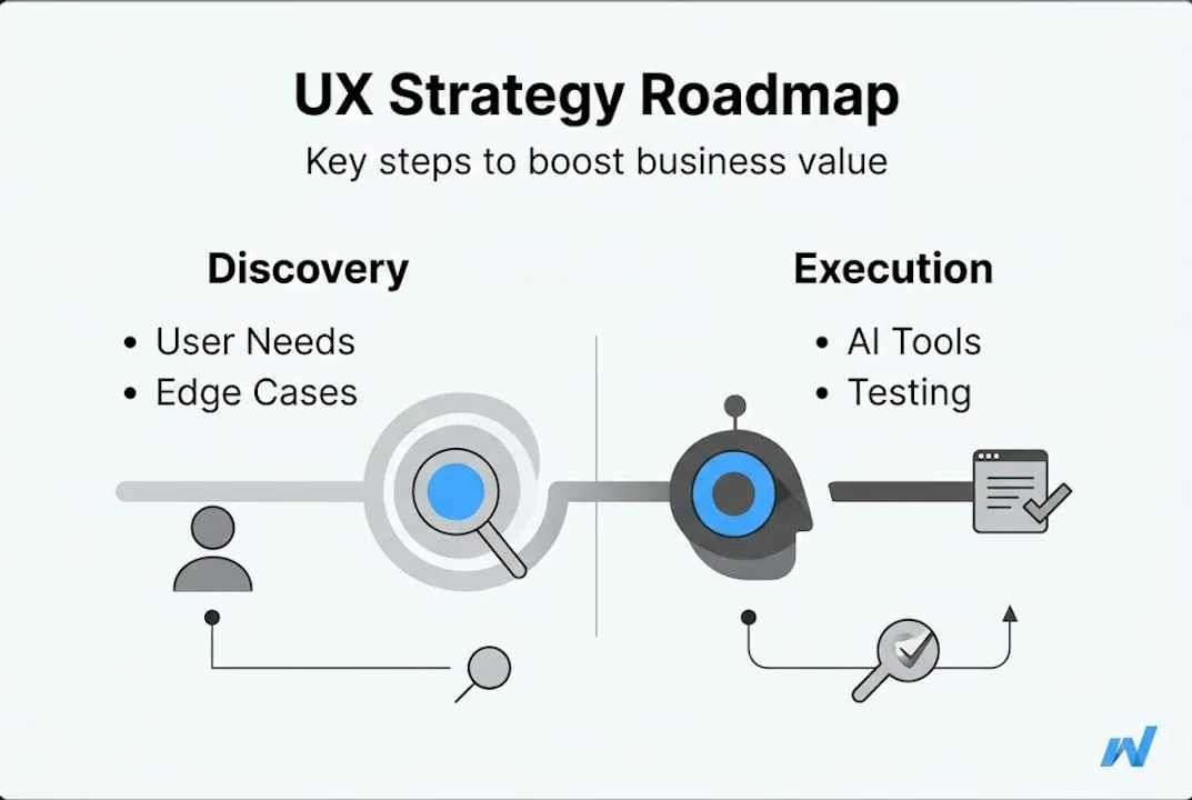 Infographic showing advanced ux strategy roadmap