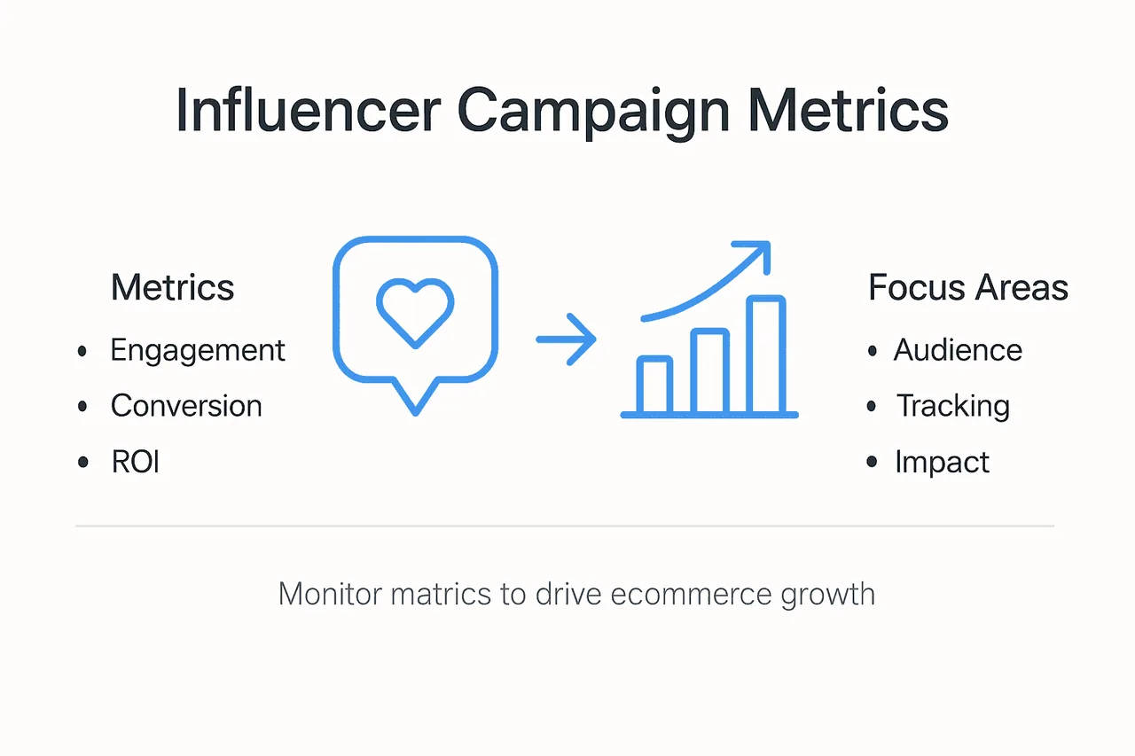 Infographic summarizing influencer campaign metrics