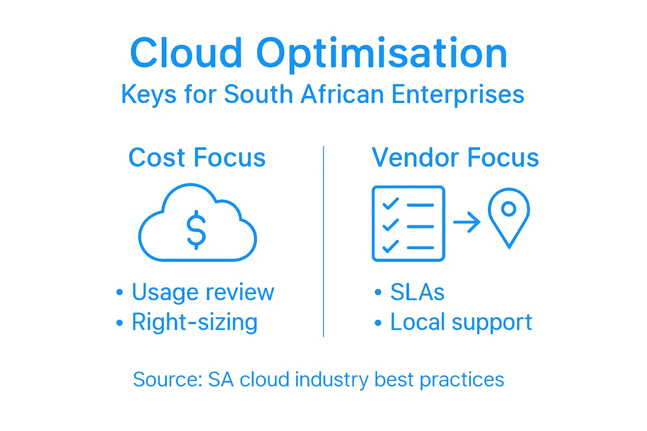 Infographic on cloud cost and vendor optimisation