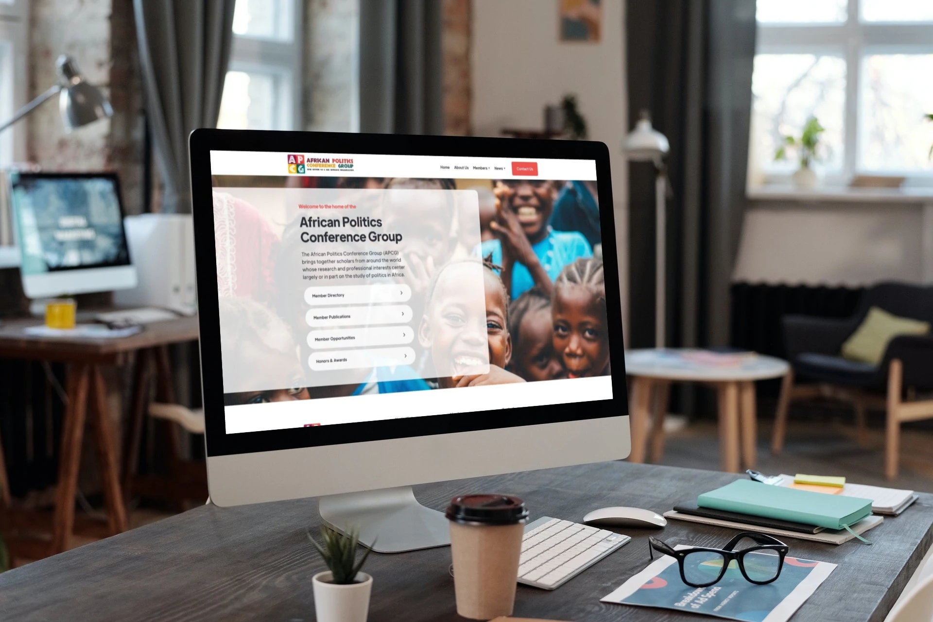 Original APCG website presentation introducing its African politics scholarly community