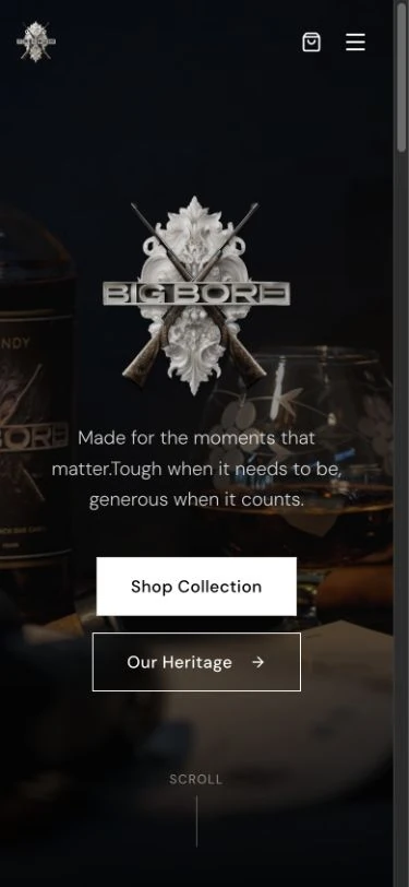 Actual responsive BigBore homepage