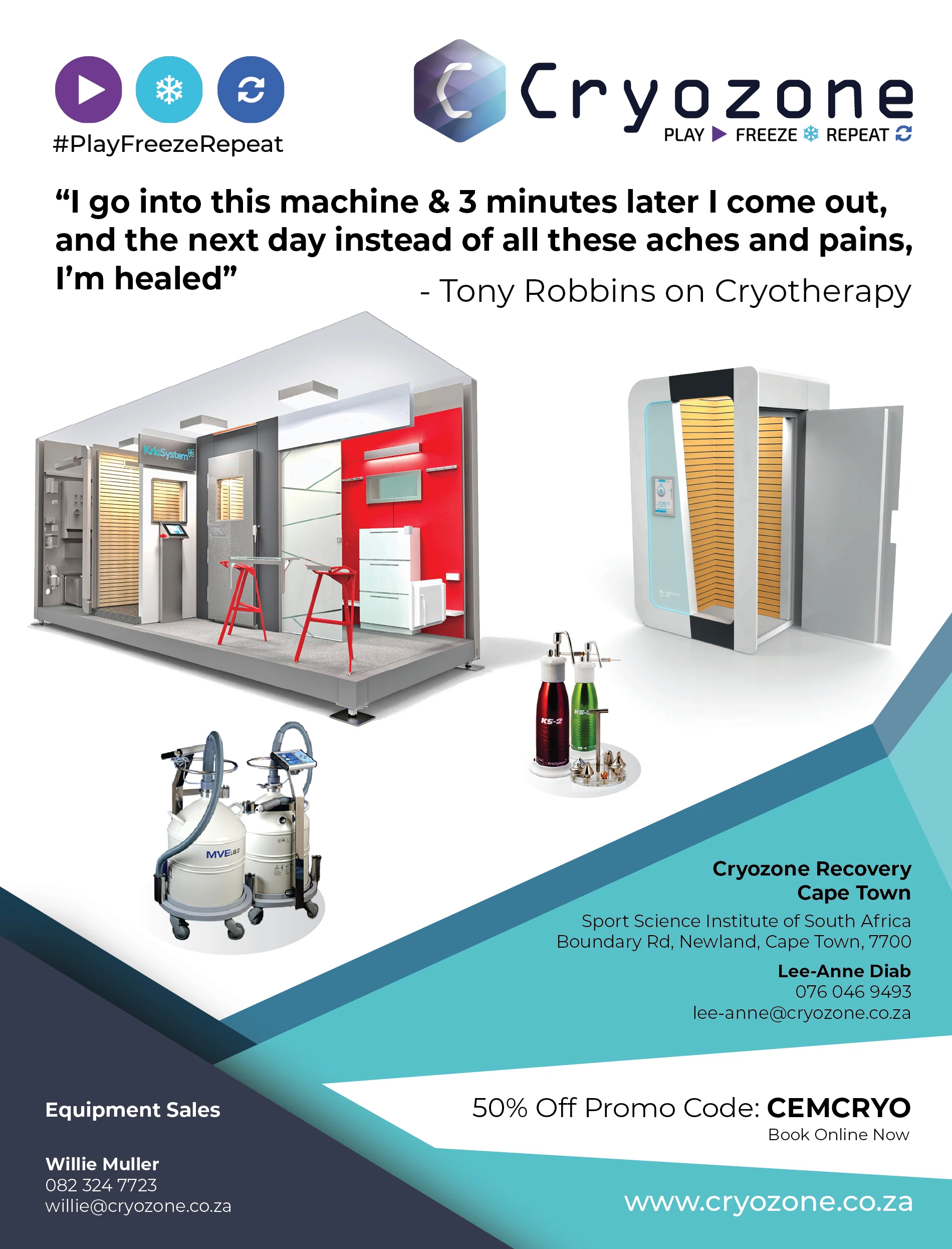 Original Cryozone promotional print artwork from the 2018 engagement