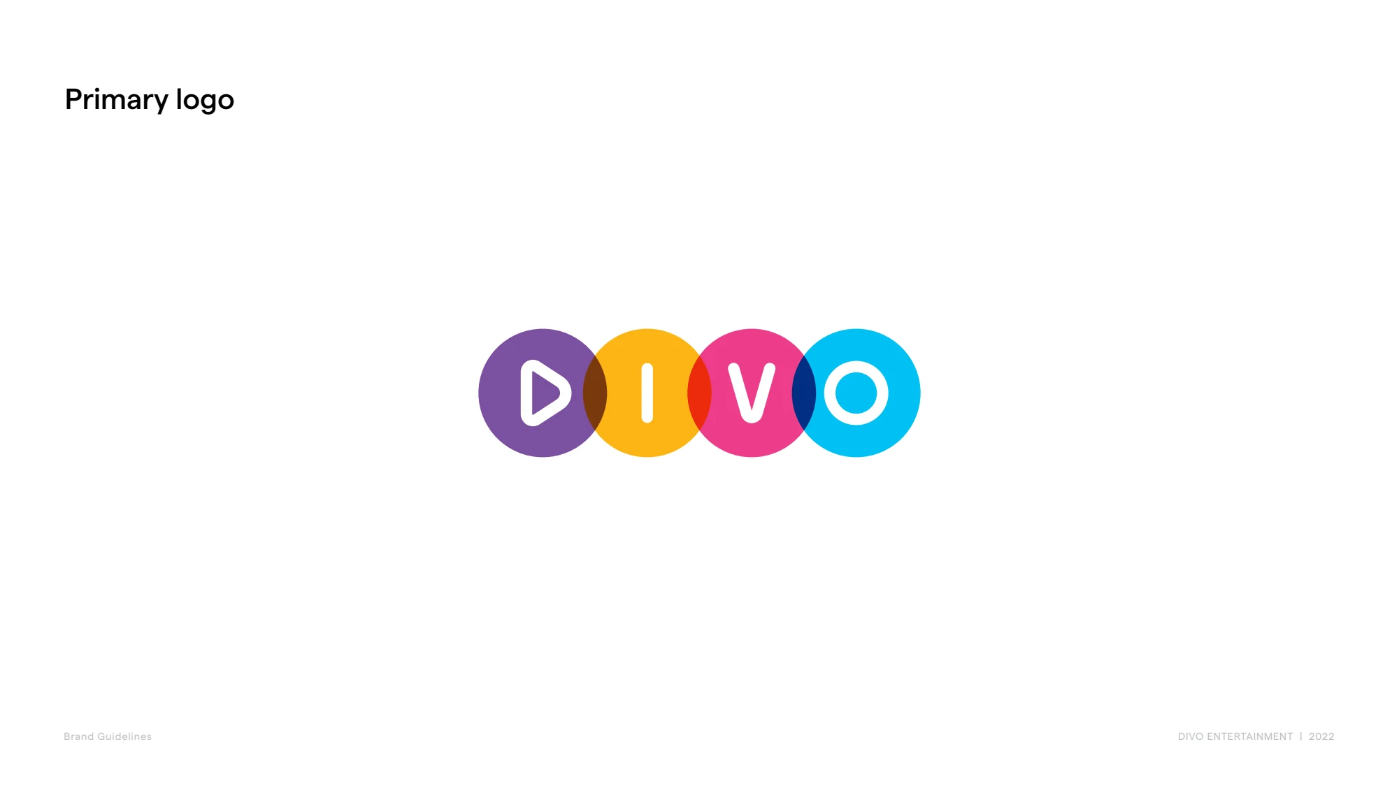 Primary Divo Entertainment logo as presented in the 2022 brand guidelines