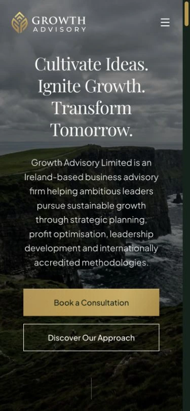 Actual Growth Advisory responsive homepage