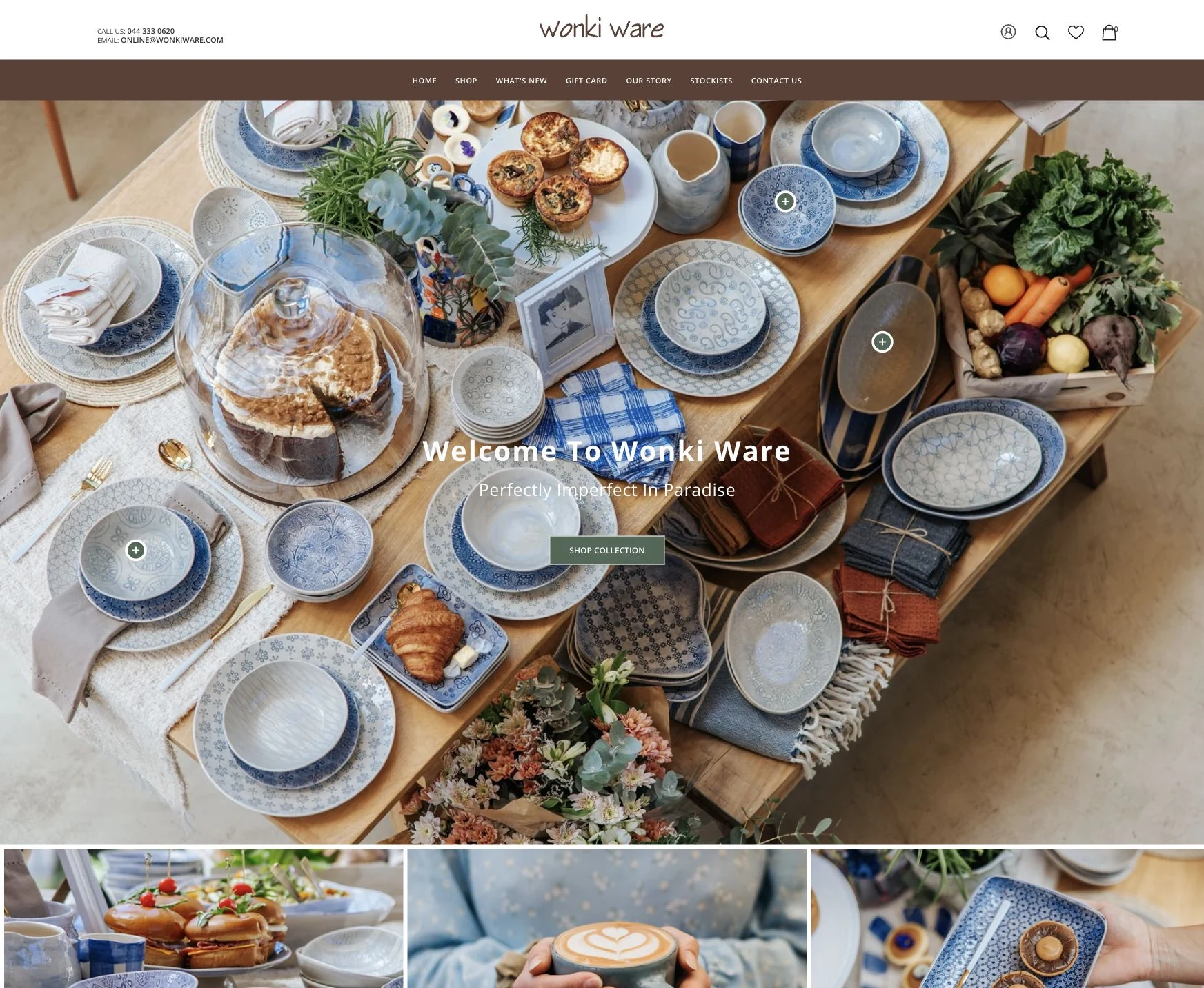 Actual Wonki Ware public website